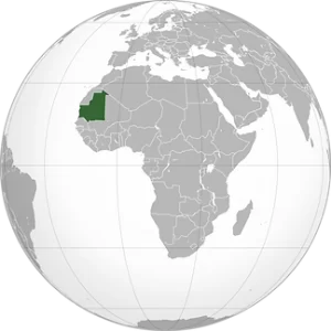 800px Mauritania orthographic projectio