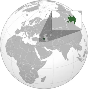 Azerbaijan orthographic projection