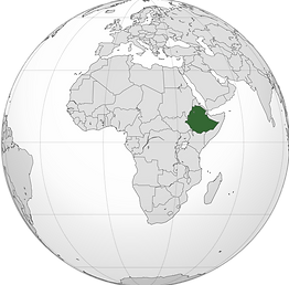 Ethiopia Africa orthographic projection