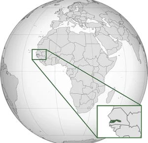 Gambia orthographic projection with ins