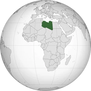 Libya orthographic projection svg