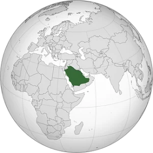 Saudi Arabia orthographic projection s