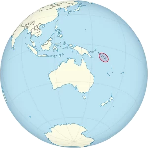 Solomon Islands on the globe Oceania ce