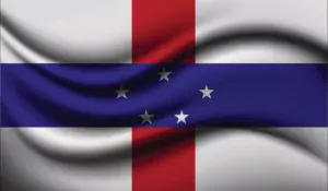 netherlands antilles realistic waving flag design vector
