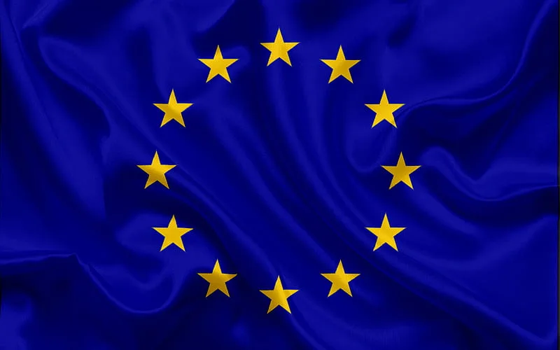 HD wallpaper flag of european union eu europe european union blue silk flag eu flag jpg