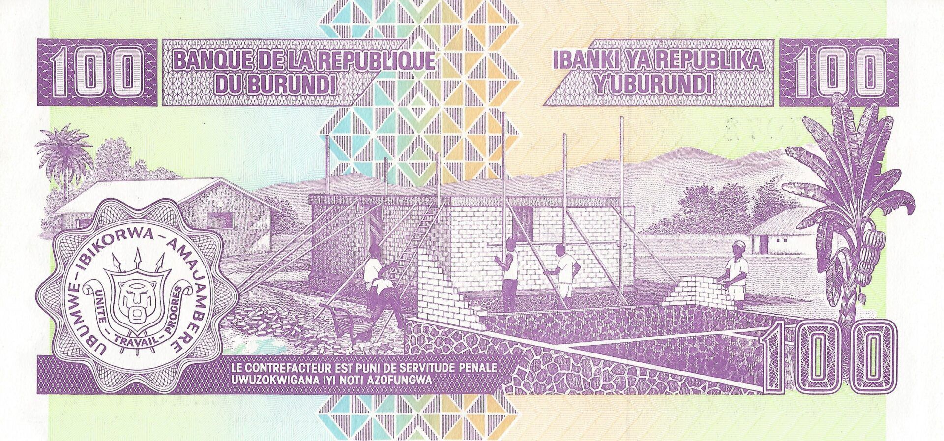 Burundi 14 Pick 37fr Reverso