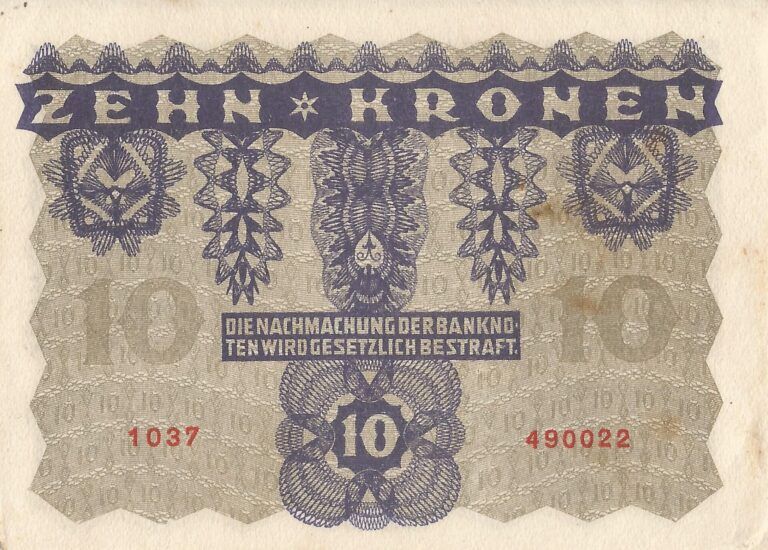 2-Coronas Austriacas 1918-1925 16 Pick 75 Reverso