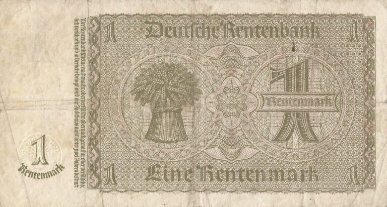 4-Rentenmark (1923-1937) 4 Pick 173b Reverso