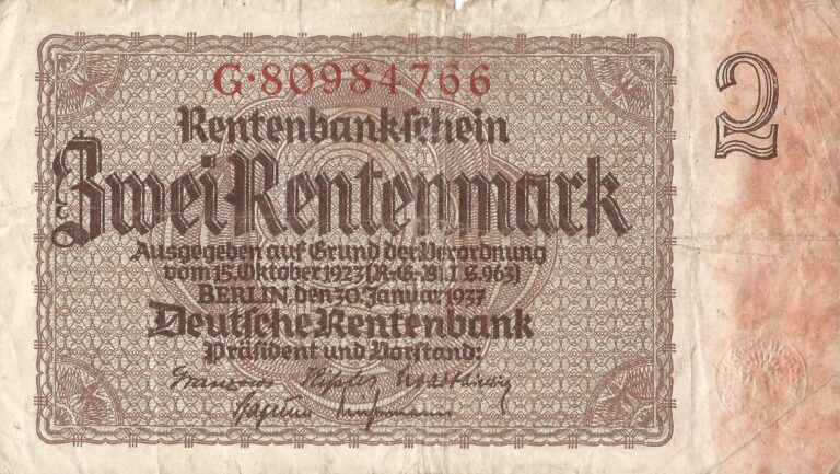 4-Rentenmark (1923-1937) 5 Pick 174b Anverso