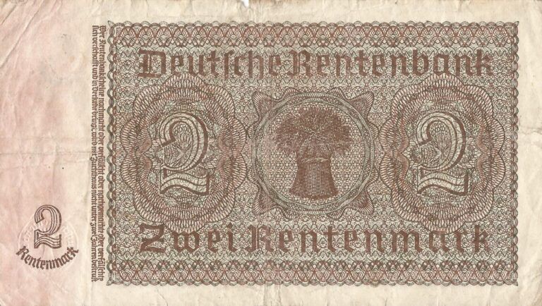 4-Rentenmark (1923-1937) 6 Pick 174b Reverso