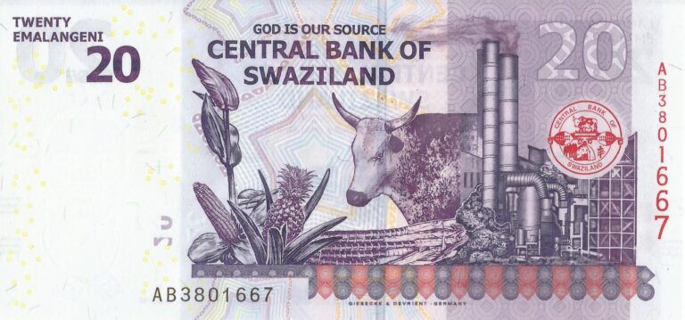 Swazilandia 14 Pick 37c Reverso