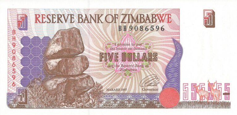 Zimbabue 7 Pick 5a Anverso