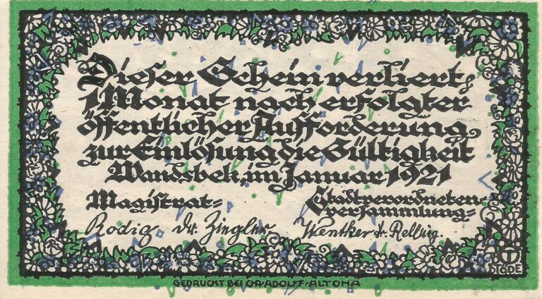 Notgeld - W 4 G W8.5b Reverso