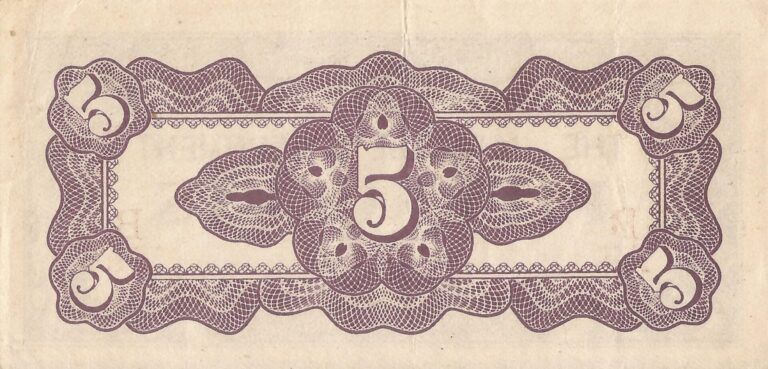 Myanmar o Birmania 8 Pick 10b Reverso