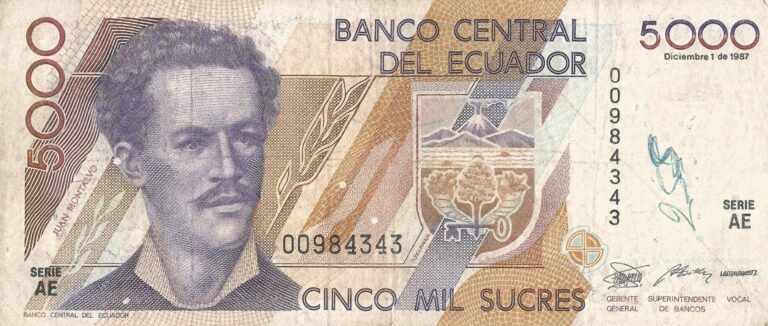 Ecuador 31 Pick 126a Anverso