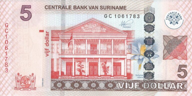 Surinam 35 Pick 162c Anverso