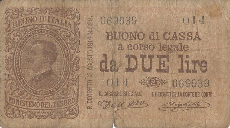 Italia 25 Pick 37a Anverso