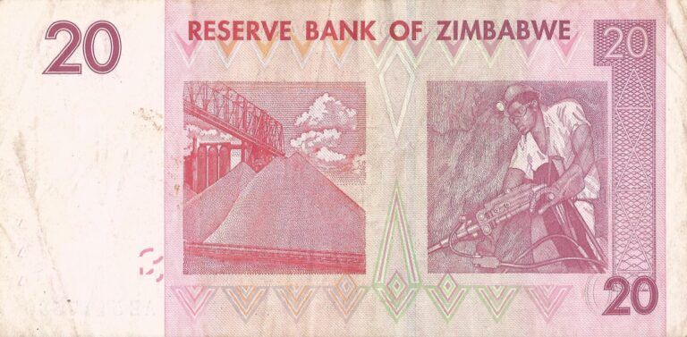 Zimbabue 30 Pick 68a Reverso