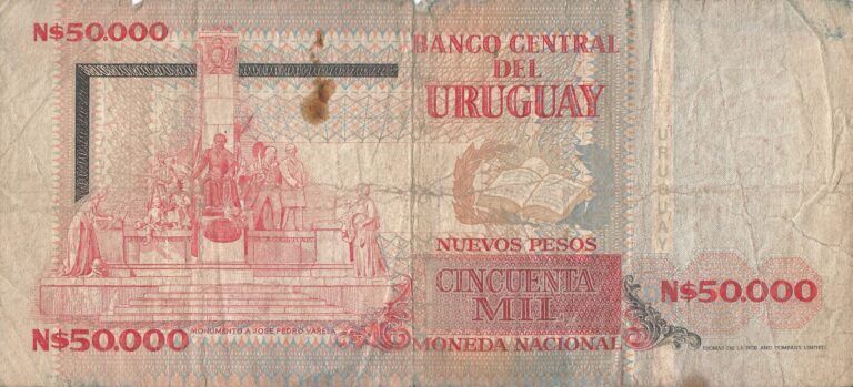 Uruguay 80 Pick 70a Reverso