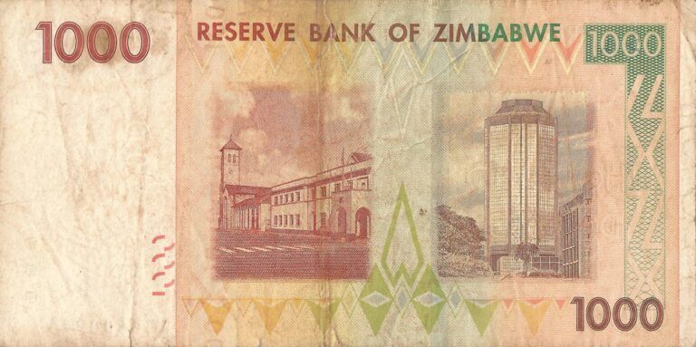 Zimbabue 34 Pick 71a zimb Reverso