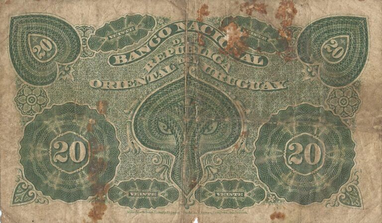 Uruguay 16 Pick A88a Reverso