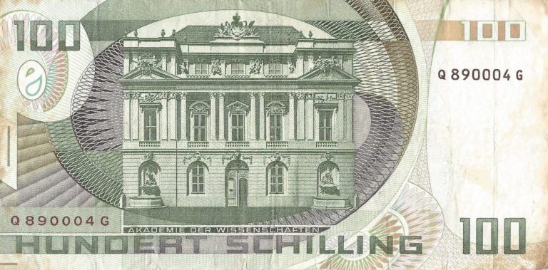 3-Chelín Austriaco (1924-2002) 14 Pick 150a.1 Reverso