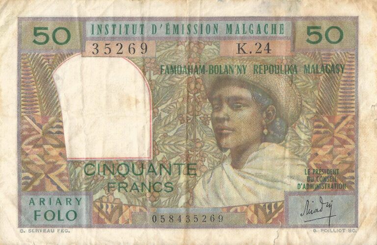 Madagascar 9 Pick 61a Anverso