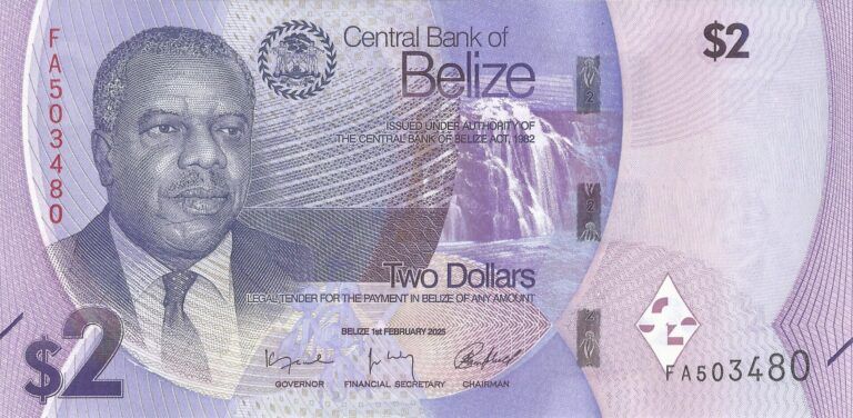 Belice 9 Pick 73 Anverso