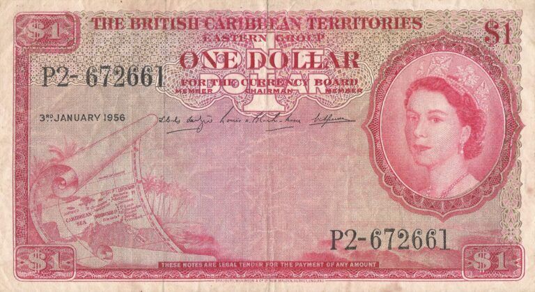 Territorios Británicos del Caribe 4 Pick 7b Anverso