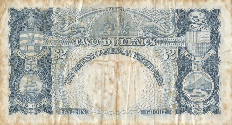 Territorios Británicos del Caribe 7 Pick 8c Reverso